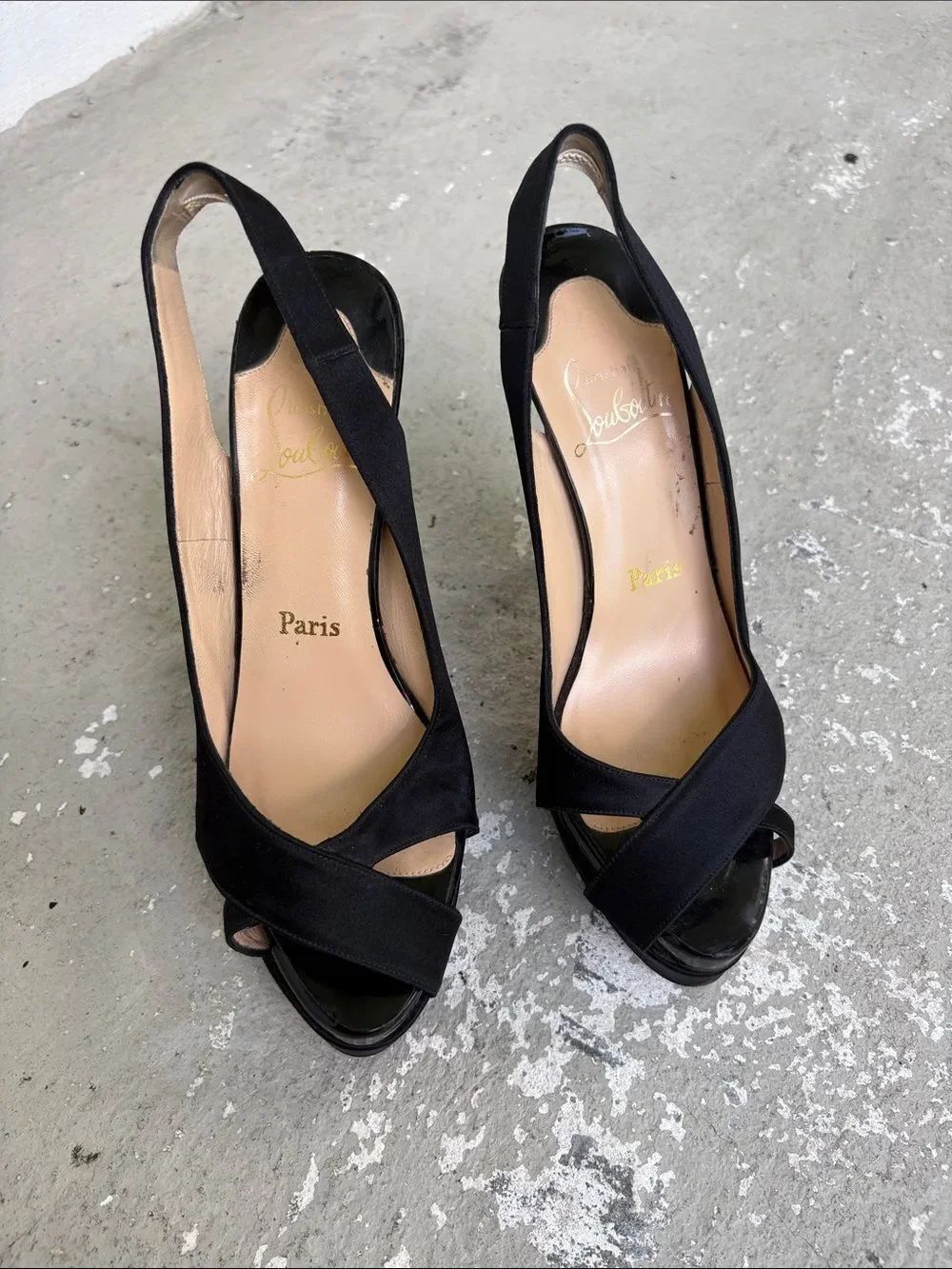 Christian Louboutin Very Croise sling back heels